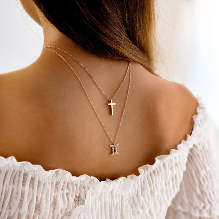Isabella Cross Pendant Necklace-Gold-State of Style