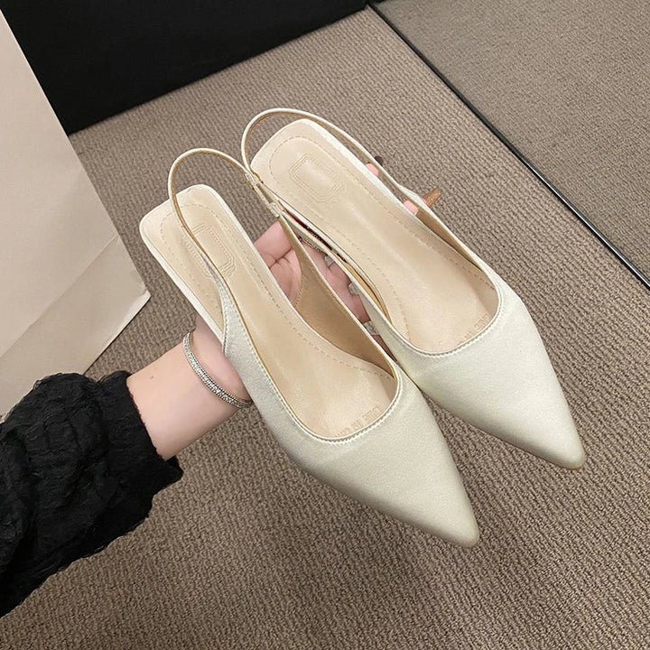 Isabella - Orthopedic Black Slingback Pumps-Creamy-white-4-State of Style