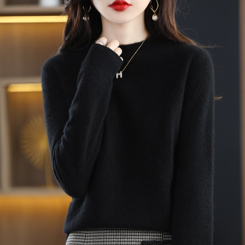 IsabellasShirt | Women's Cosy Relaxed-Fit Sweater-Black-S-State of Style