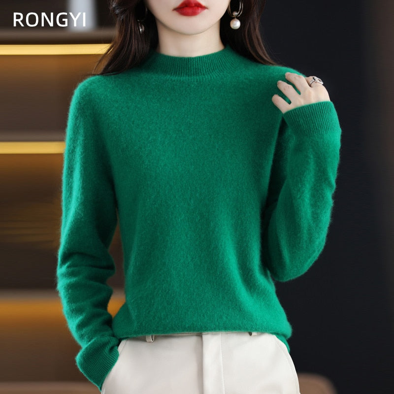 IsabellasShirt | Women's Cosy Relaxed-Fit Sweater-Green-S-State of Style