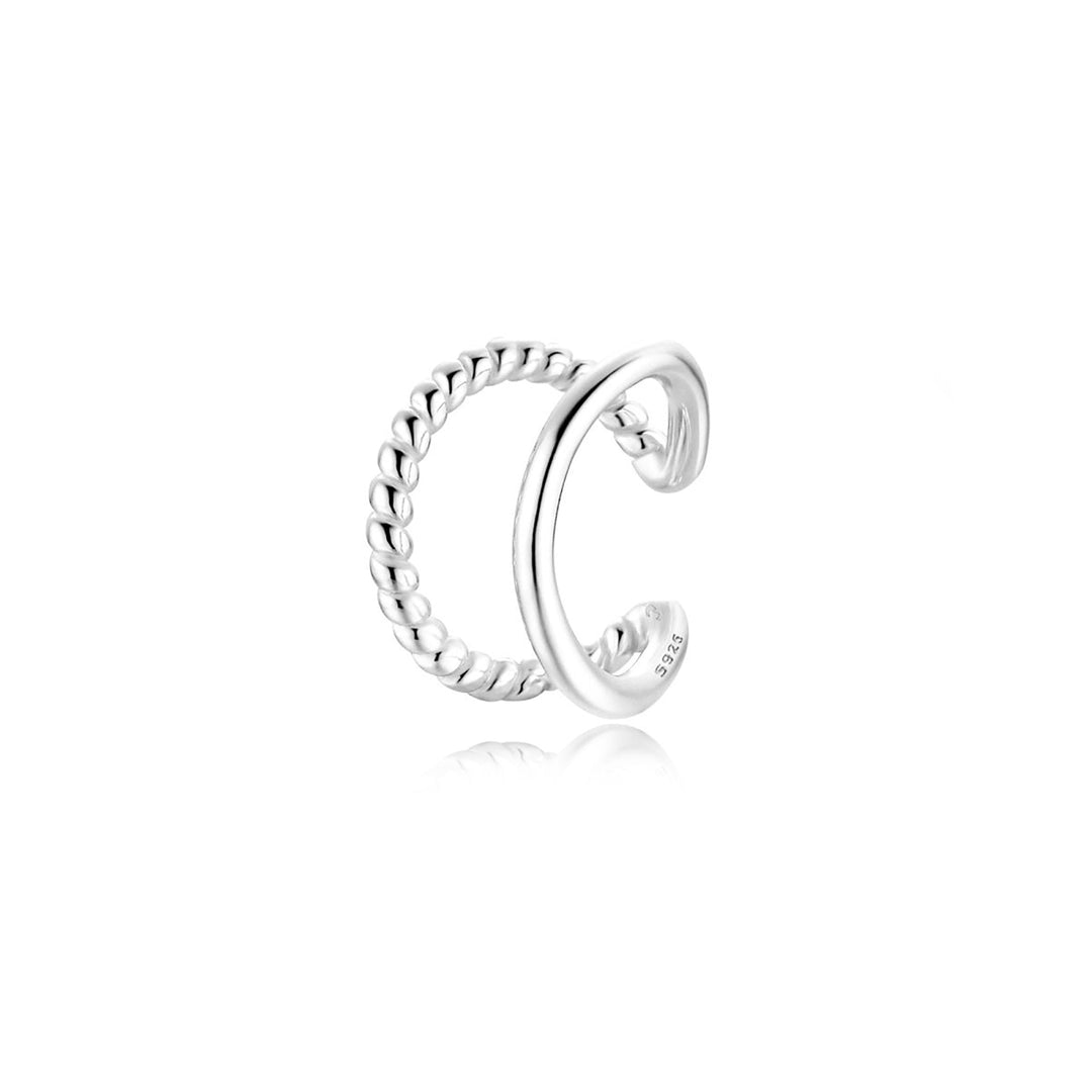 Isabelle Rolled Ear Cuff-Silver-State of Style