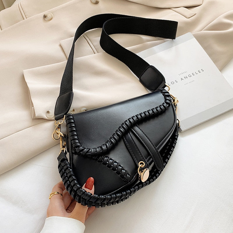 IsabelsBag | Women's Stylish Saddle Bag-Black-State of Style
