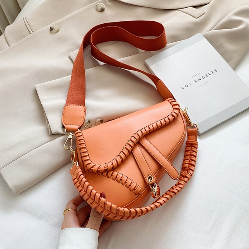 IsabelsBag | Women's Stylish Saddle Bag-Orange-State of Style