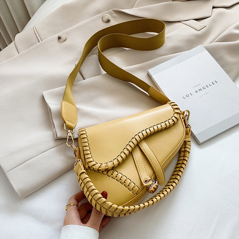 IsabelsBag | Women's Stylish Saddle Bag-Yellow-State of Style