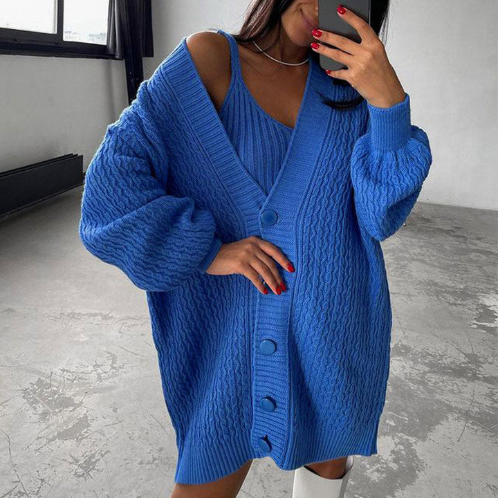 IslasVest | Women's Trendy Oversized Vest-Blue 02-S-State of Style