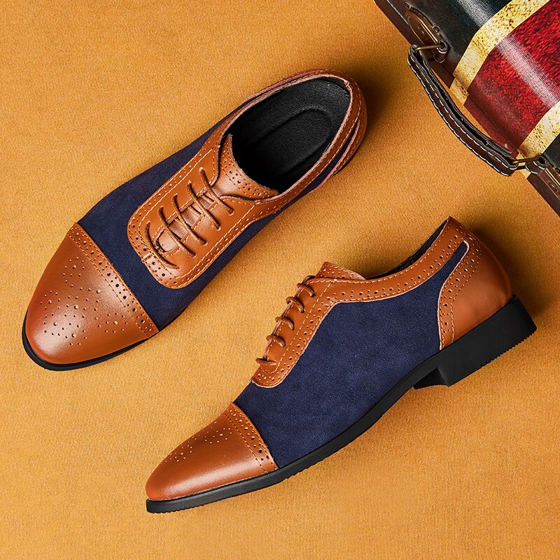 IsobelShoes | Men's Supportive Comfort Shoes-Brown-Blue-7.5-State of Style