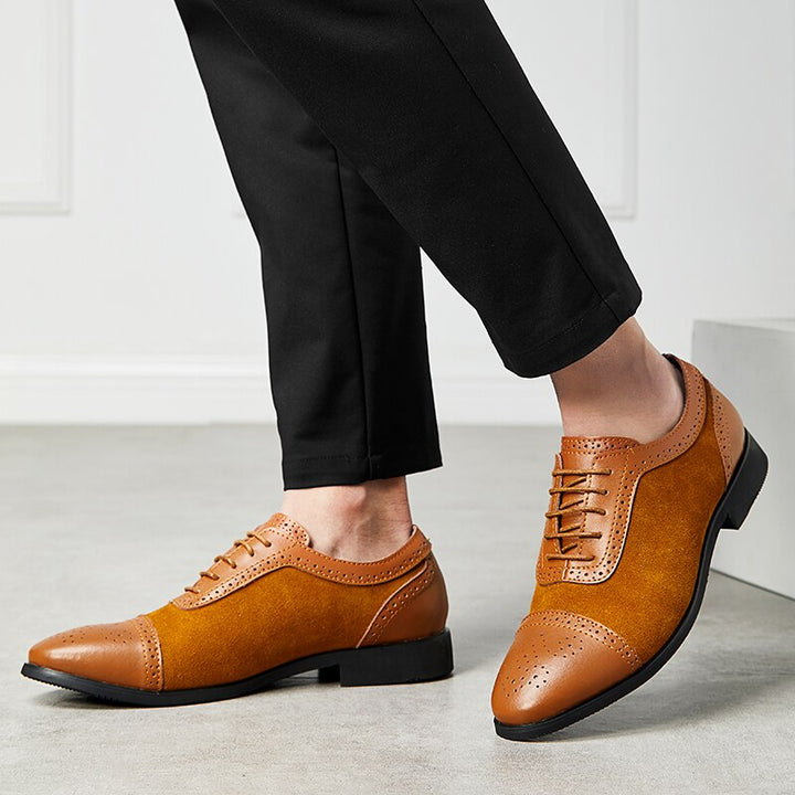 IsobelShoes | Men's Supportive Comfort Shoes-Brown-Blue-7.5-State of Style