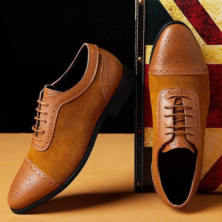 IsobelShoes | Men's Supportive Comfort Shoes-Brown-Blue-7.5-State of Style