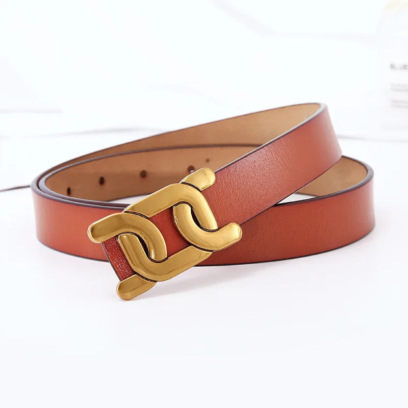 Italian-Inspired Fashion Belt with Buckle-Apricot-95 CM-State of Style