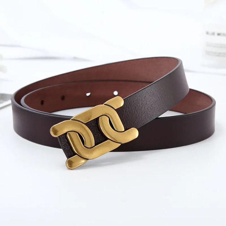 Italian-Inspired Fashion Belt with Buckle-Brown-95 CM-State of Style