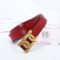 Italian-Inspired Fashion Belt with Buckle-Red-95 CM-State of Style