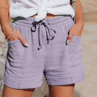 Izza CottonSun™ Casual Cotton Shorts-Purple-M-State of Style