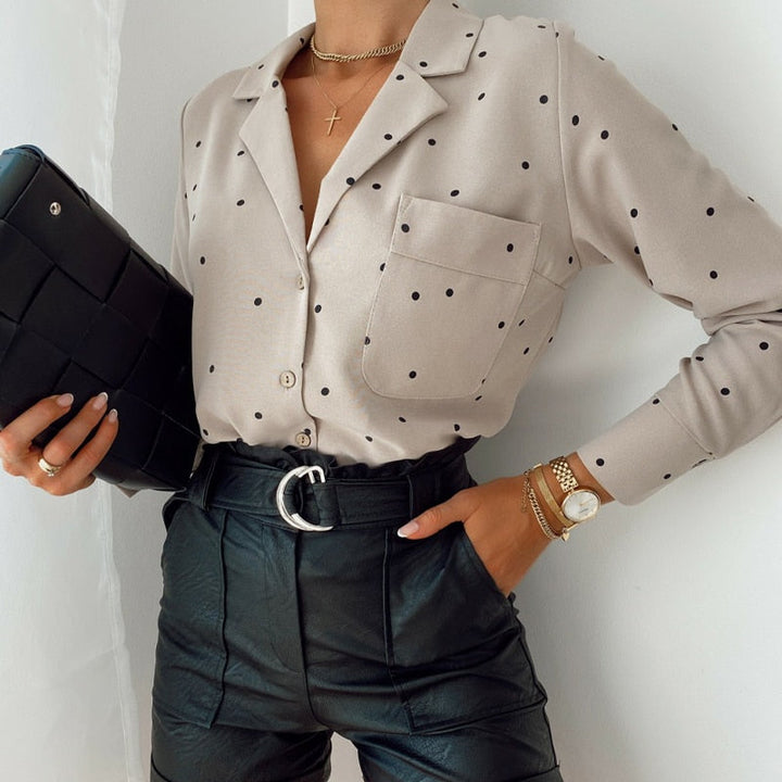 JacoliensBlouse | Women's Elegant Blouse-Beige-S-State of Style