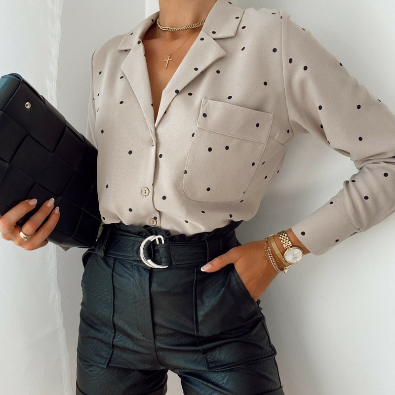 JacoliensBlouse | Women's Elegant Blouse-Beige-S-State of Style