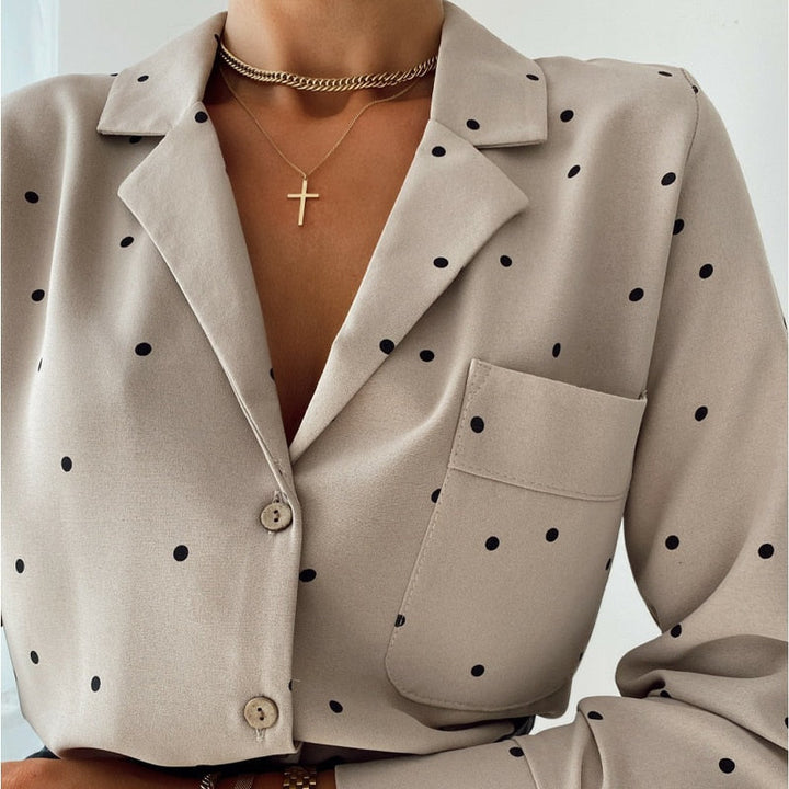 JacoliensBlouse | Women's Elegant Blouse-Beige-S-State of Style