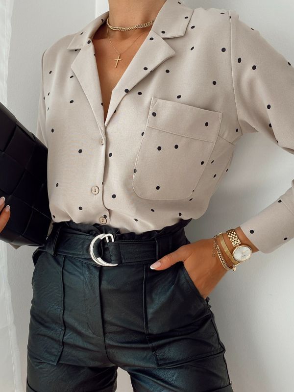 JacoliensBlouse | Women's Elegant Blouse-Beige-S-State of Style