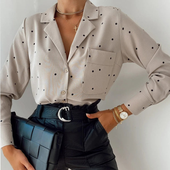 JacoliensBlouse | Women's Elegant Blouse-Beige-S-State of Style