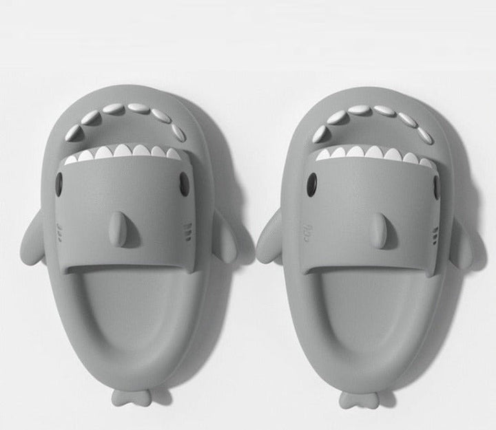 JacoliensSlippers | Fun Shark Slippers-Grey-5.0-6.0 (22 cm Length)-State of Style