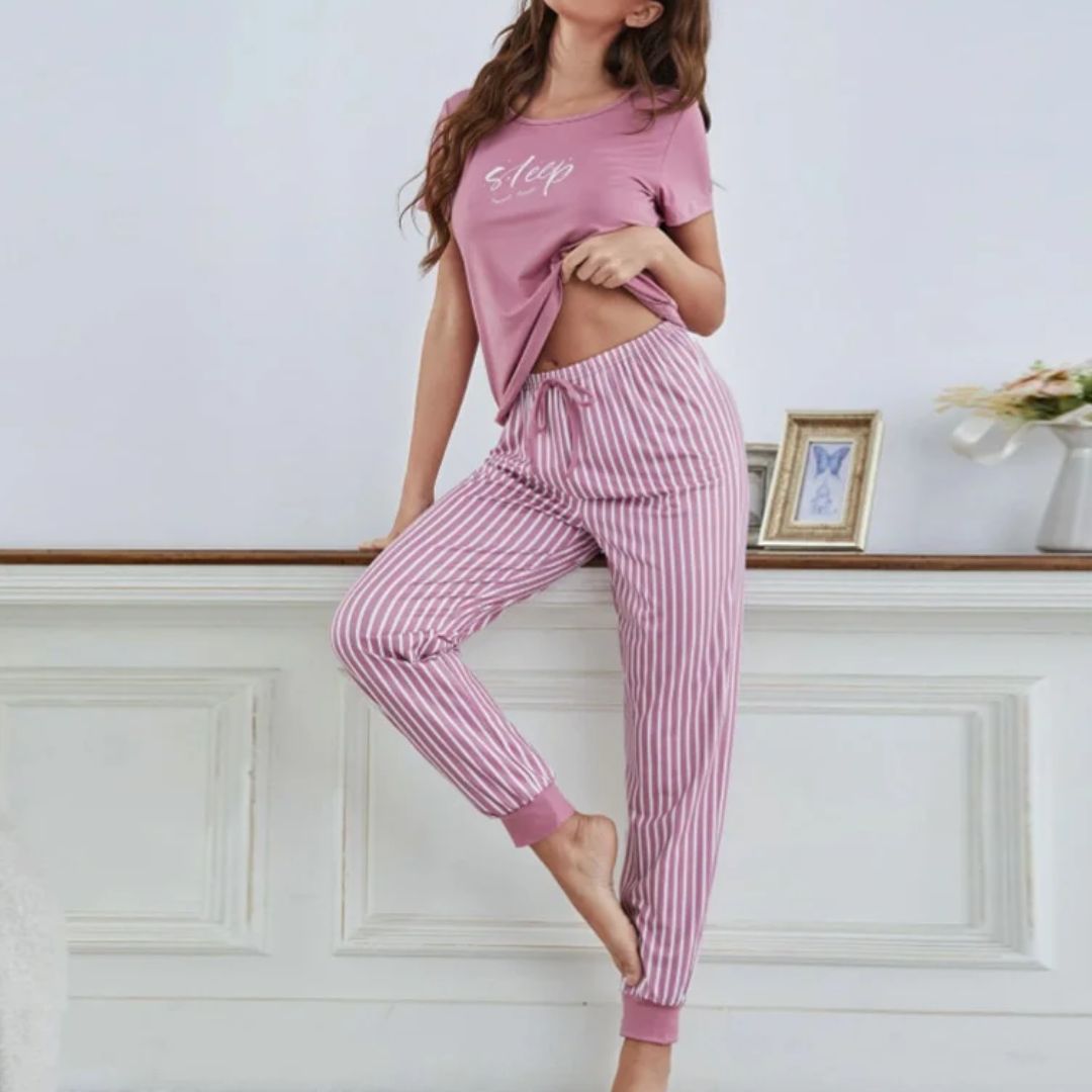 Jane Pyjama Set-Black-S-State of Style