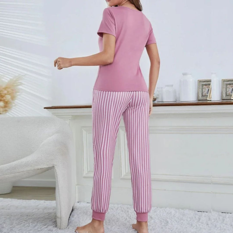Jane Pyjama Set-Black-S-State of Style