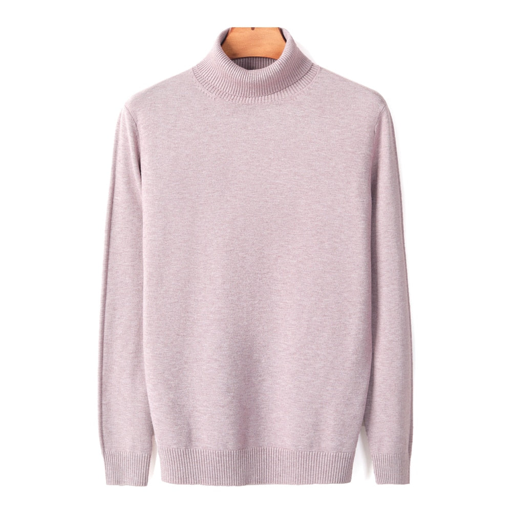 JanesShirt | Men's Classic Turtleneck Sweater-Light Blue-M-State of Style
