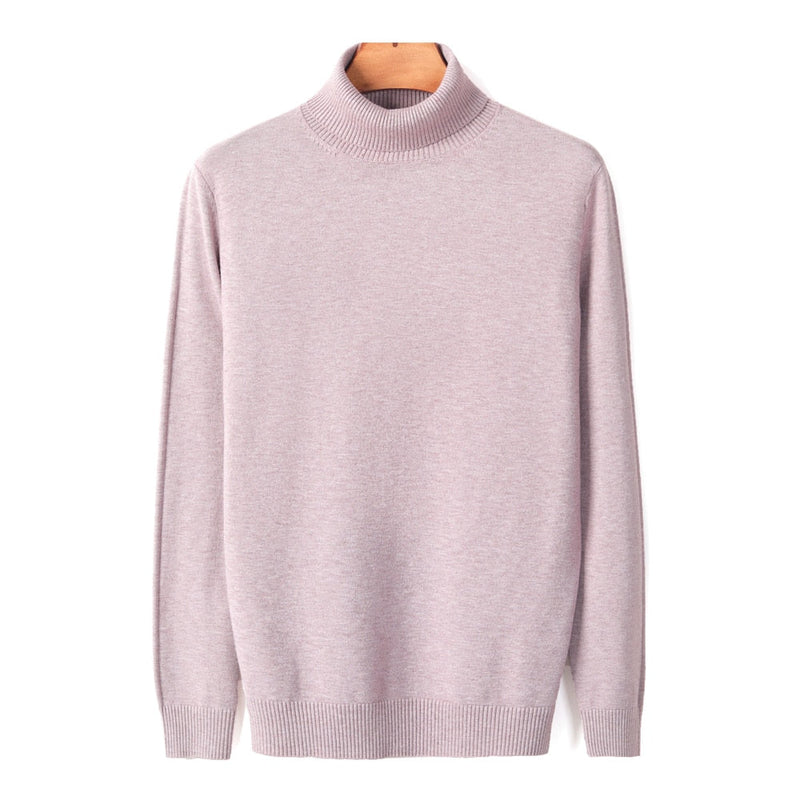 JanesShirt | Men's Classic Turtleneck Sweater-Light Blue-M-State of Style
