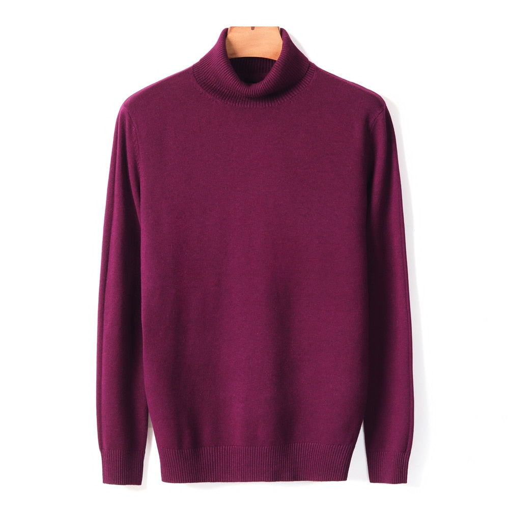 JanesShirt | Men's Classic Turtleneck Sweater-Light Blue-M-State of Style