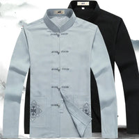 Japanese Style Men's Clothing Set - Hiroshi Tang Set-Beige-S-State of Style