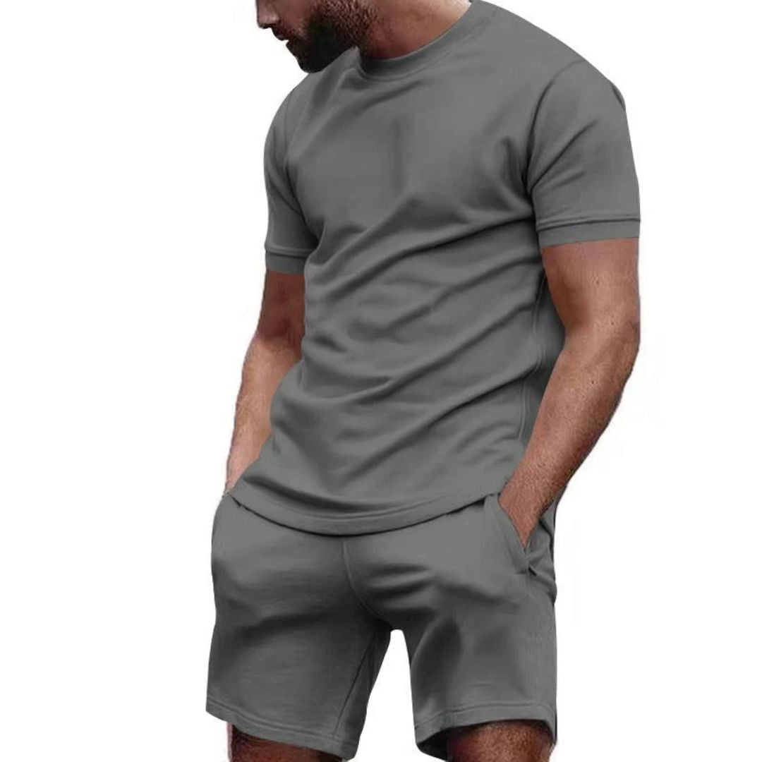 Jared Two-Piece Men's Set | Luxurious & Comfortable-Dark Grey-S-State of Style
