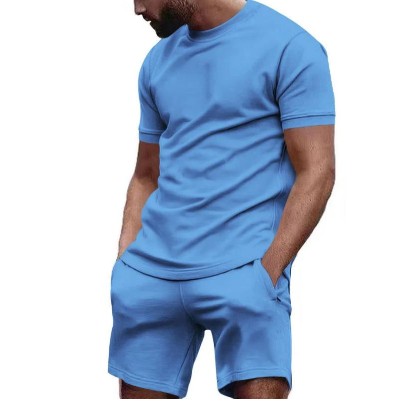Jared Two-Piece Men's Set | Luxurious & Comfortable-Light Blue-S-State of Style