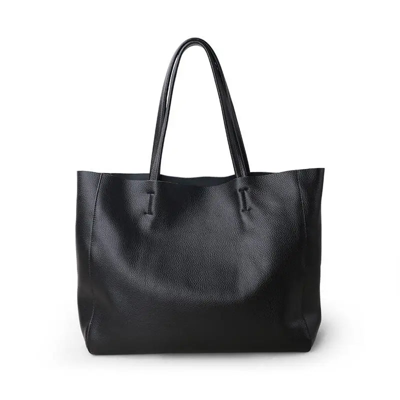 Jasmin Traditional Bag – Luxury Soft Leather Shoulder Bag with Large Capacity-Black-State of Style