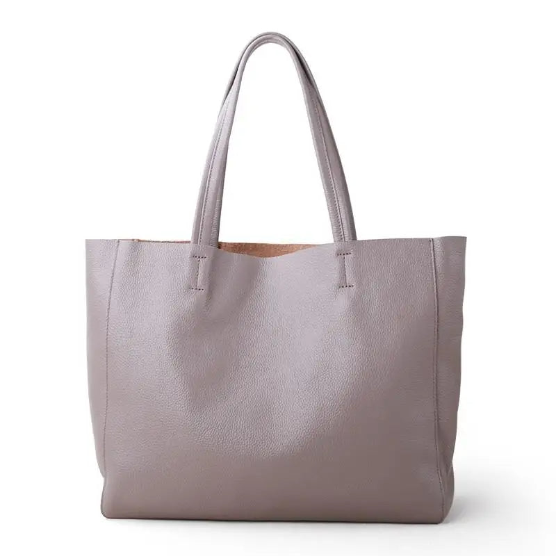 Jasmin Traditional Bag – Luxury Soft Leather Shoulder Bag with Large Capacity-Grey-State of Style