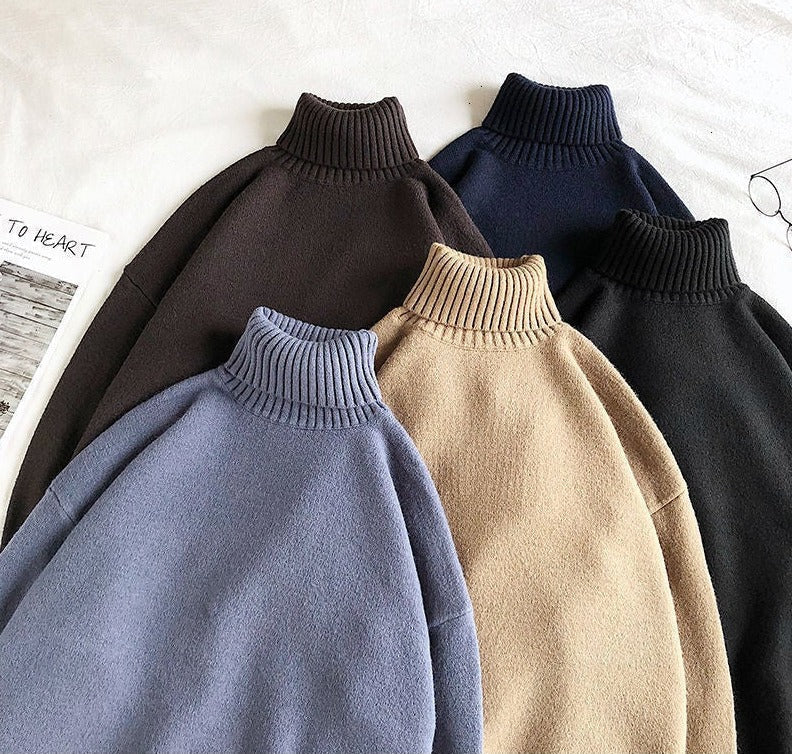 JaysShirt | Men's Turtleneck Sweater-Black-M-State of Style