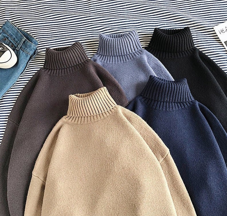 JaysShirt | Men's Turtleneck Sweater-Black-M-State of Style