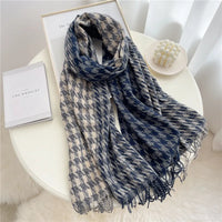 Jennica Checkered Scarf | Versatile & Stylish for Any Occasion-Grey-State of Style