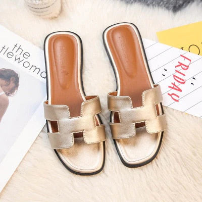 Jennifer'sSlipper | Women's H-Style Slippers-Gold-4.5-State of Style