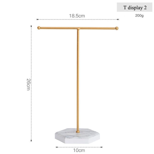 Jewellery Stand | T-Shirt Shaped Jewellery Holder-Gold White-State of Style