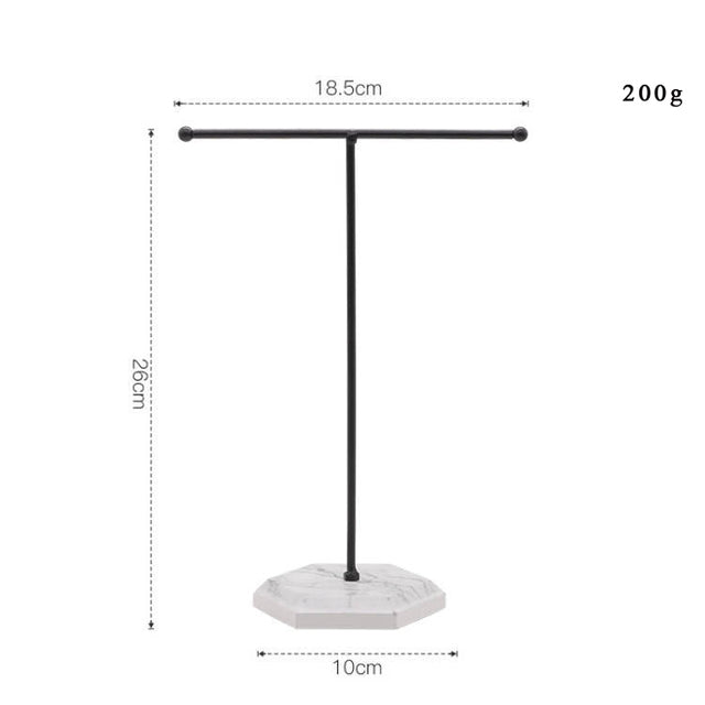 Jewellery Stand | T-Shirt Shaped Jewellery Holder-Gold White-State of Style