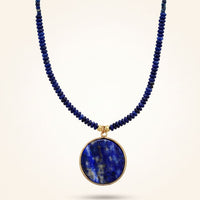 Round Lapis Necklace - Astrid