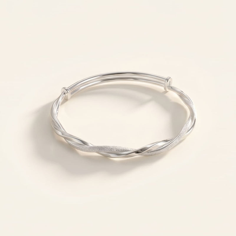 Twisted Silver Bracelet