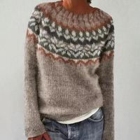 Jolie - Colourful Jumper for Women-Camel-XS-State of Style