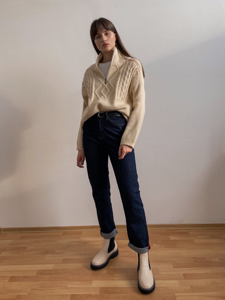 JoliensSweater | Women's Sweater | Soft & Stylish Knitwear-Beige-One size fits all-State of Style