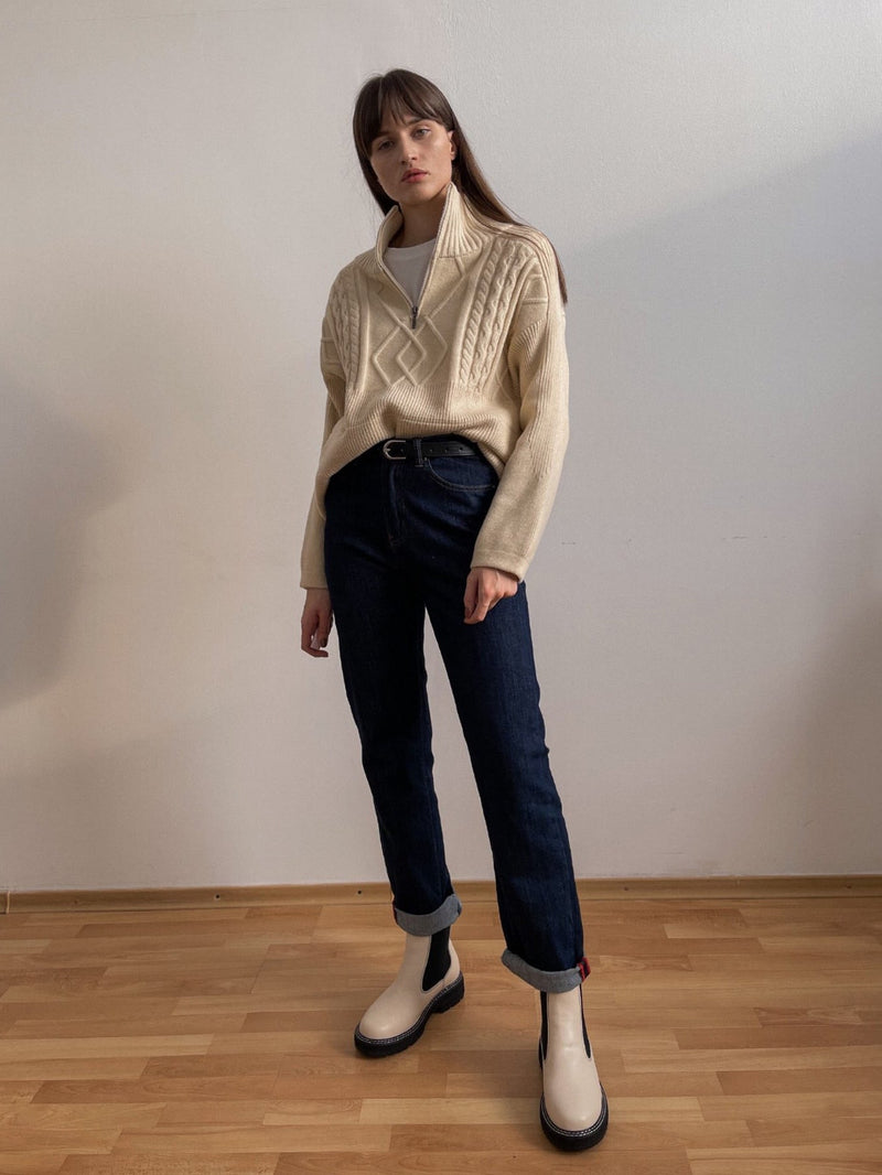 JoliensSweater | Women's Sweater | Soft & Stylish Knitwear-Beige-One size fits all-State of Style