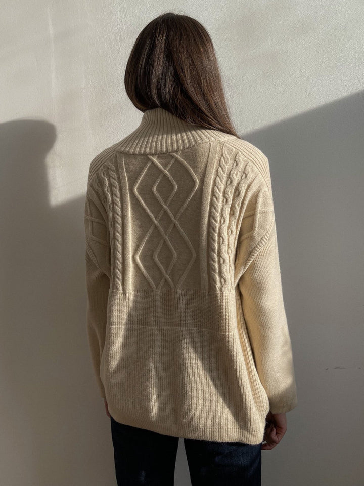 JoliensSweater | Women's Sweater | Soft & Stylish Knitwear-Beige-One size fits all-State of Style