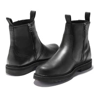 Men's Chelsea boots classic made of synthetic leather with elastic inset – Neron