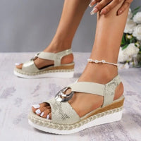 Julia - Orthopedische Gouden Sleehak Sandalen-Goud-36-State of Style