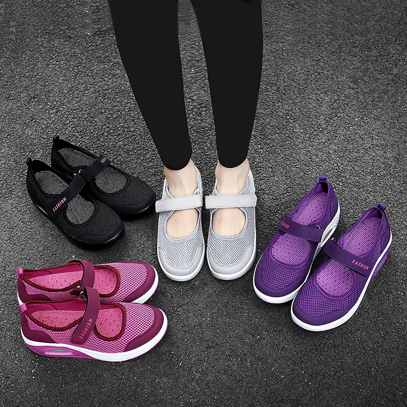 Julia - Orthopedische Lichtgewicht Zwarte Sandalen-Zwart-35-State of Style