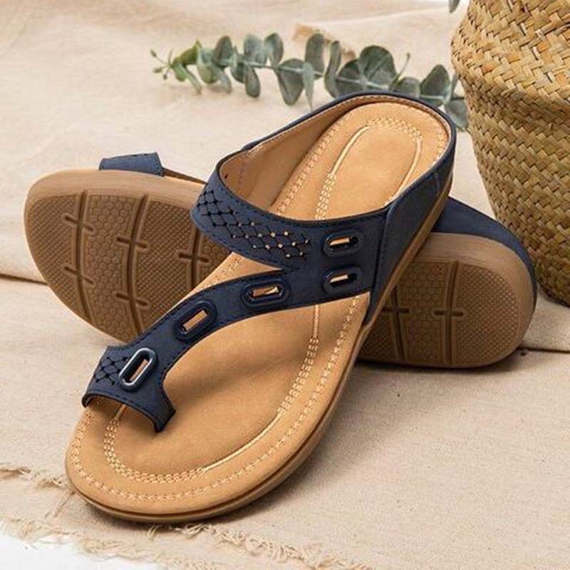 Julia - Orthopedische Zeegroene Slippers-Blauw-35-State of Style