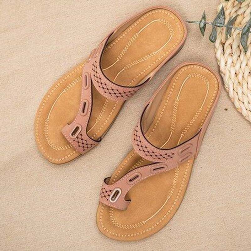 Julia - Orthopedische Zeegroene Slippers-Roze-35-State of Style