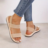 Julia – Orthopedische Zwarte Comfort-Sandalen-Beige-35-State of Style